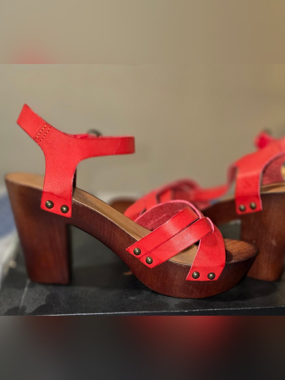 Madden Girl Red Platform Sandal Heels